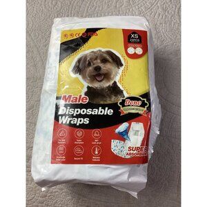 Male Disposable Dog Wraps XS Super Absorbent * For Small Dogs By Dono*Open Pkg